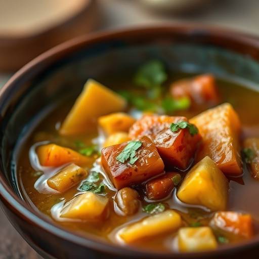 Waterblommetjiebredie, a stew made with waterblommetjies (Cape water lilies).